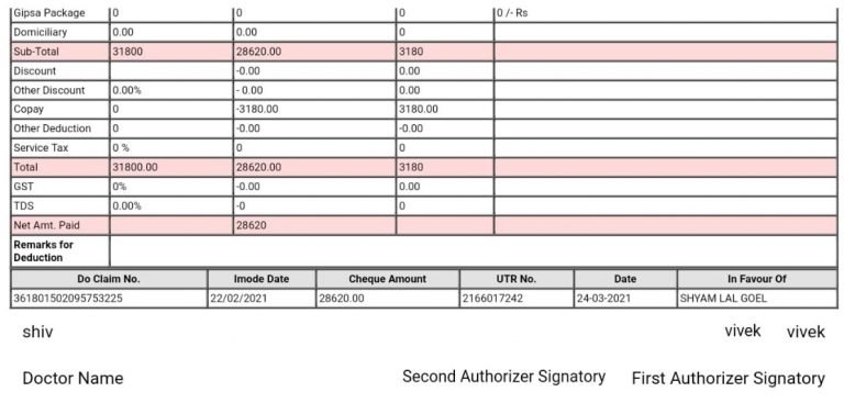REIMBURSMENT CLAIM DONE