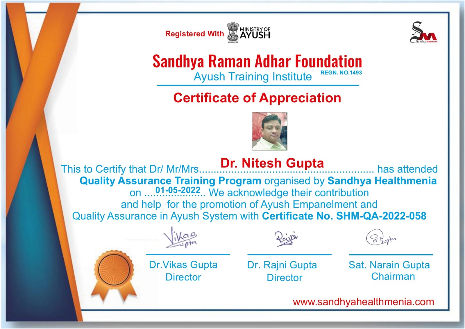 Dr. Nitesh Gupta 1-05-2022